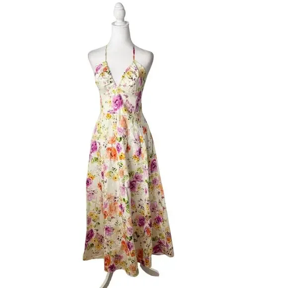 Favorite Daughter Halting Traffic Floral Maxi Dress 6 NEW - Picture 2 of 10